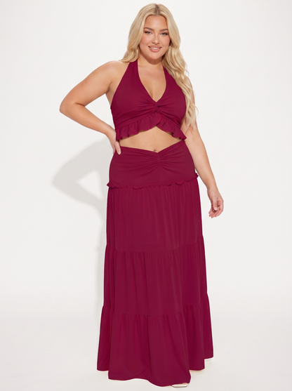 Twist & Trail Halter Skirt Set